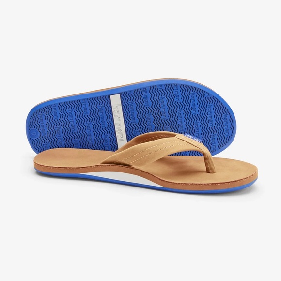 Hari Mari Other - Hari Mari Fields Tan/Blue Flip Flops Shoe NWT Size:9